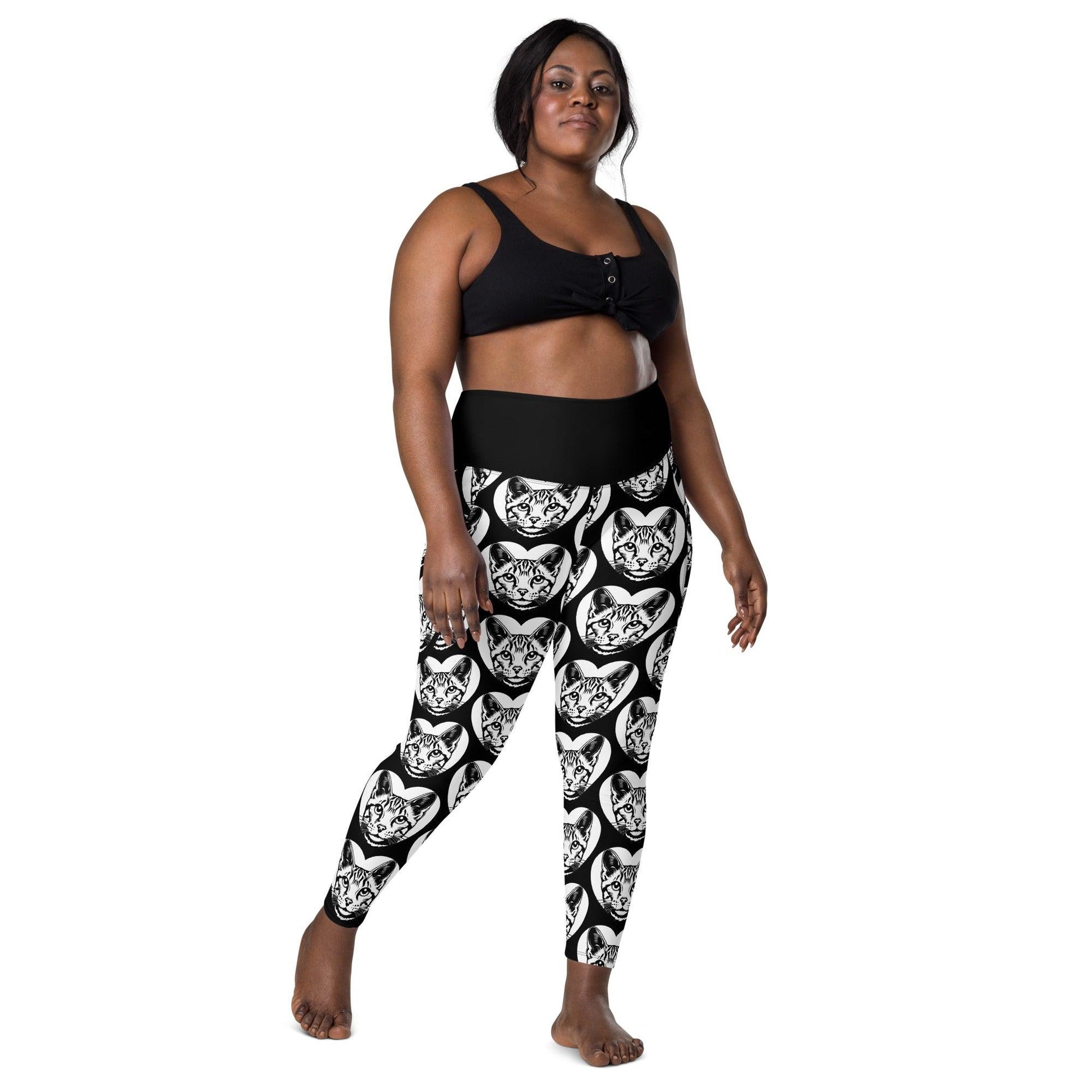 Cat breed leggings with pockets - EGYPTIAN MAU - HERTTAHOUND