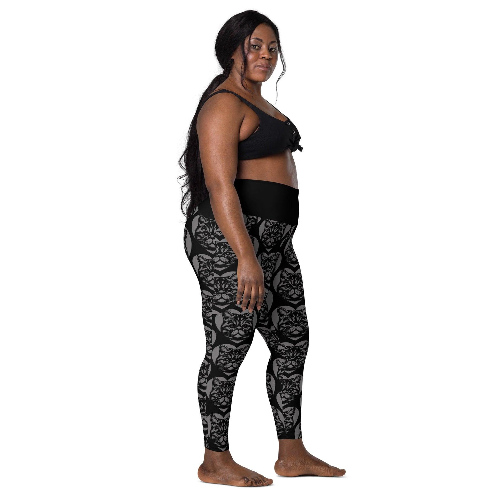 Cat breed leggings with pockets - EXOTIC SHORTHAIR - HERTTAHOUND - grey