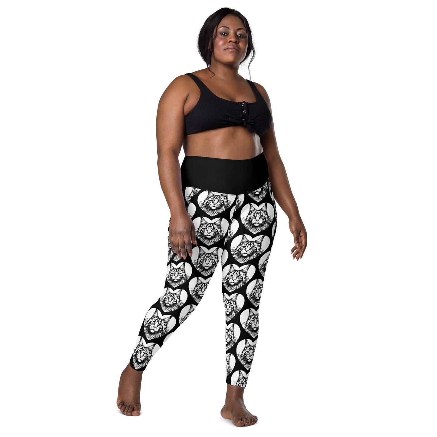 Cat breed leggings with pockets - MAINE COON - HERTTAHOUND
