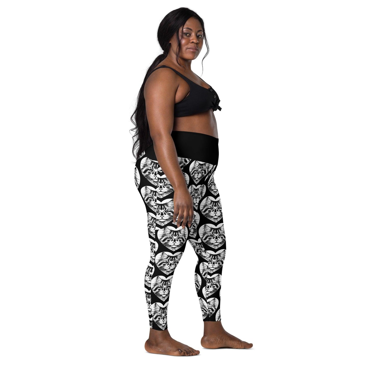 Cat breed leggings with pockets - NORWEGIAN FOREST CAT - HERTTAHOUND
