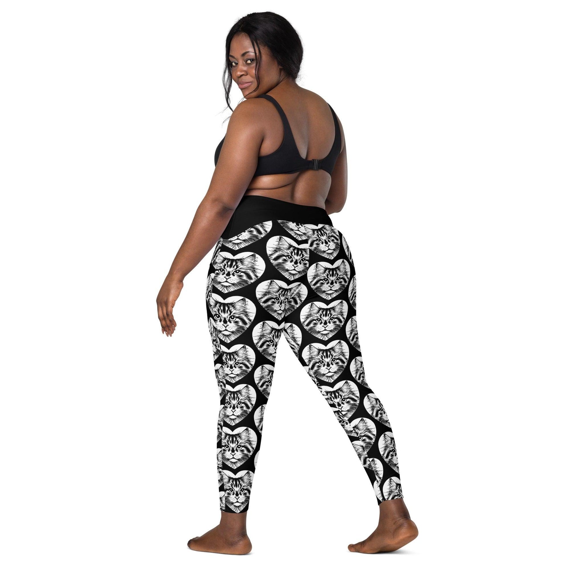 Cat breed leggings with pockets - NORWEGIAN FOREST CAT - HERTTAHOUND