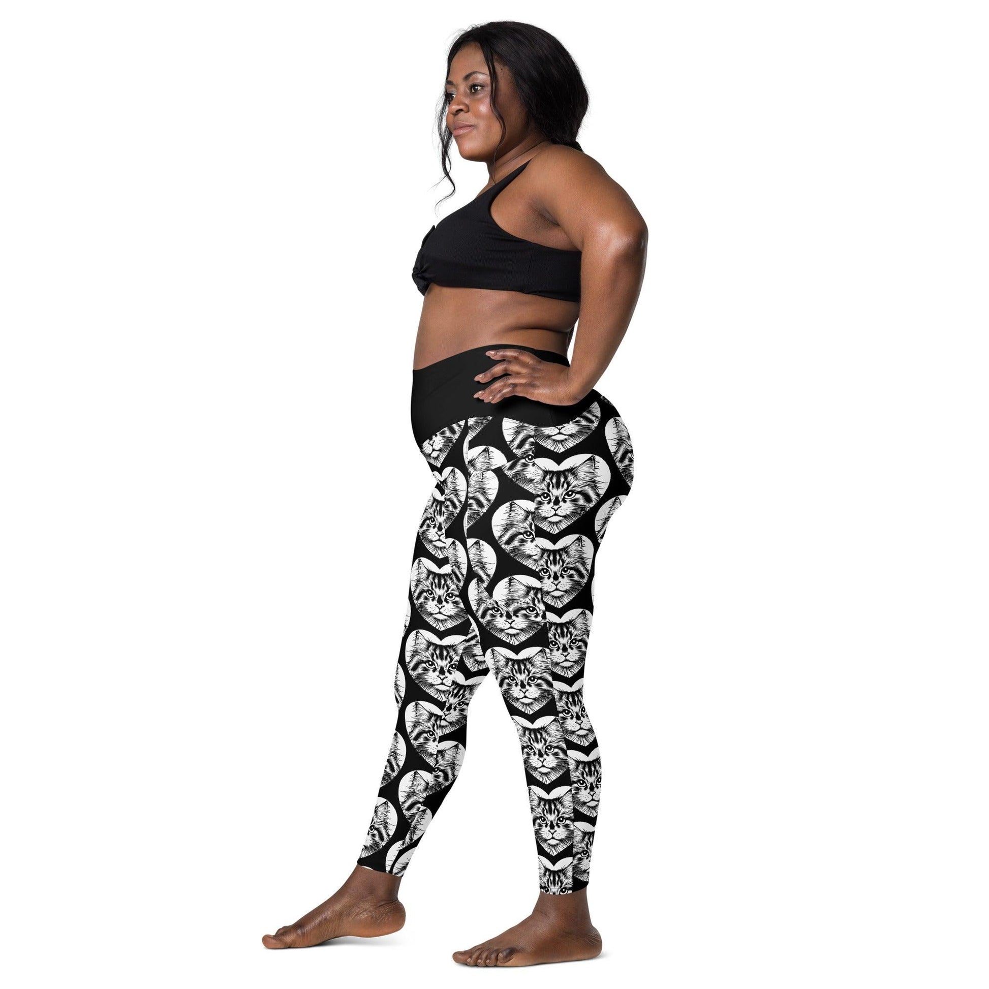 Cat breed leggings with pockets - NORWEGIAN FOREST CAT - HERTTAHOUND