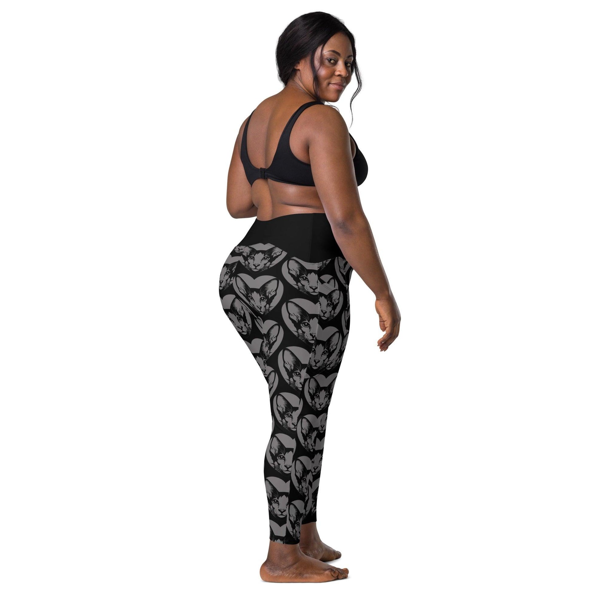 Cat breed leggings with pockets - ORIENTAL SHORTHAIR - HERTTAHOUND - grey 6XL