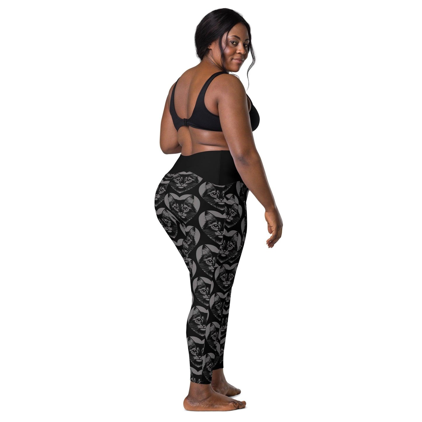 Cat breed leggings with pockets - SOMALI - HERTTAHOUND - grey 6XL