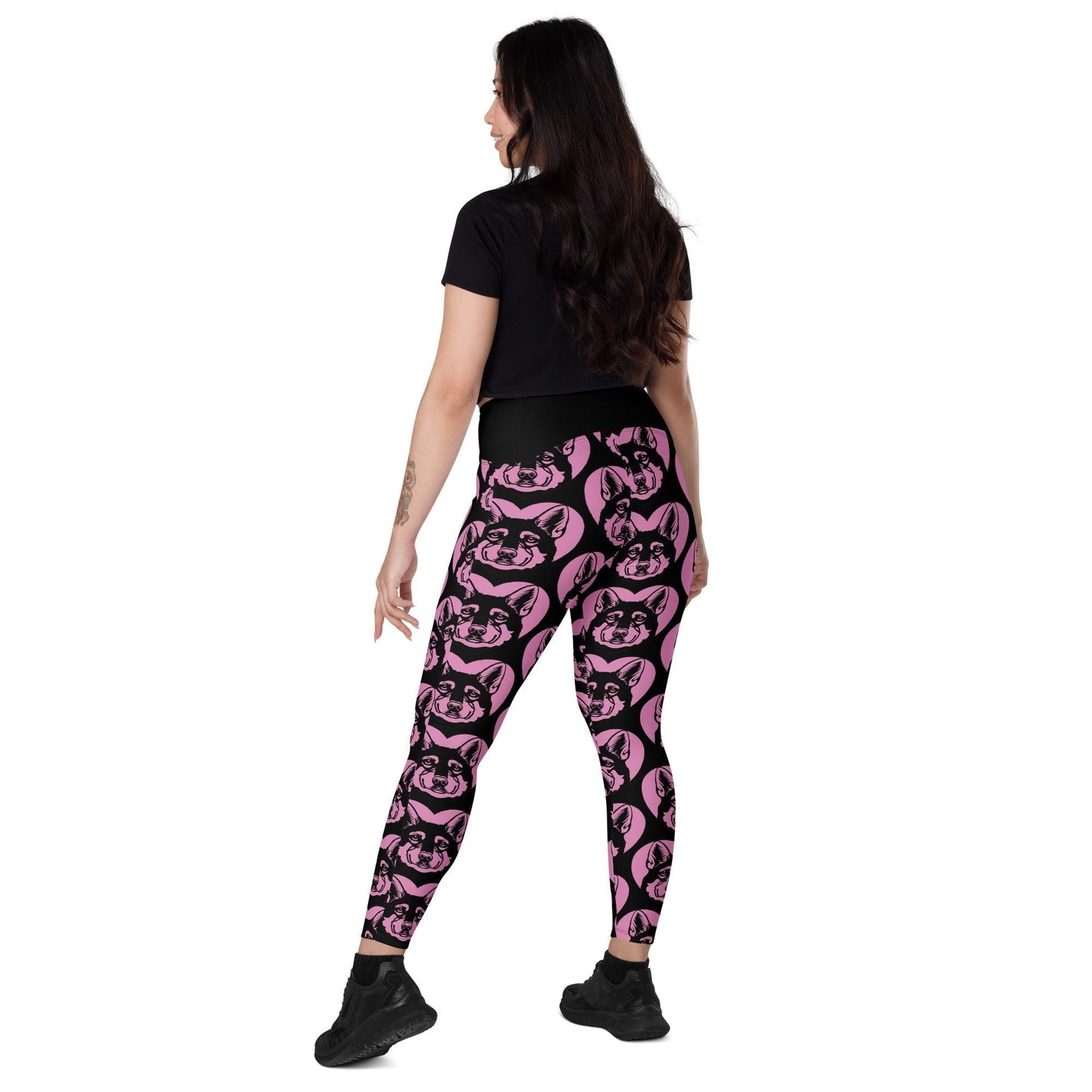 Dog breed leggings with pockets - JÄMTHUND - HERTTAHOUND - pink