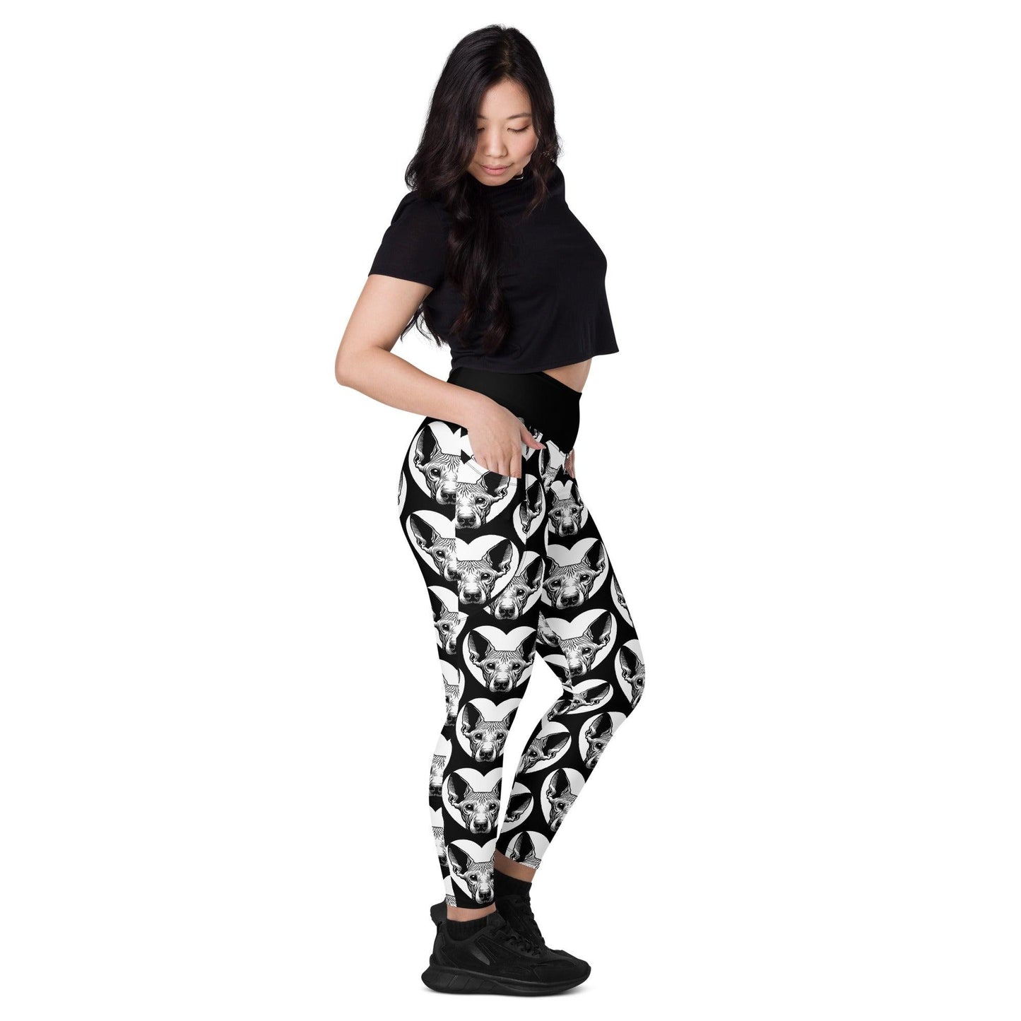 Dog breed leggings with pockets - PERUVIAN HAIRLESS DOG - HERTTAHOUND