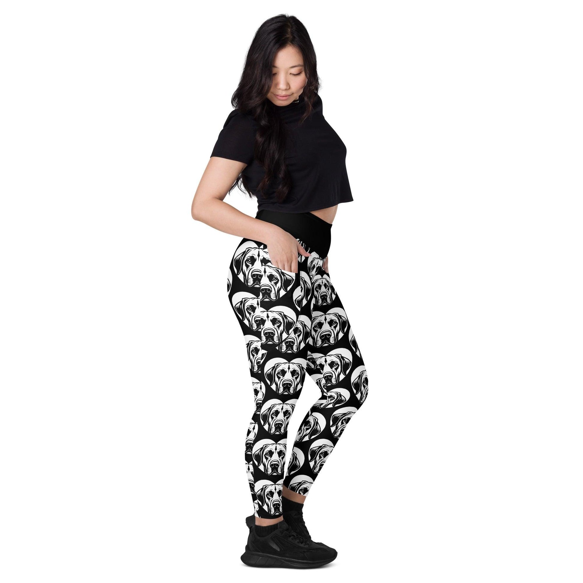 Dog breed leggings with pockets - RHODESIAN RIDGEBACK - HERTTAHOUND