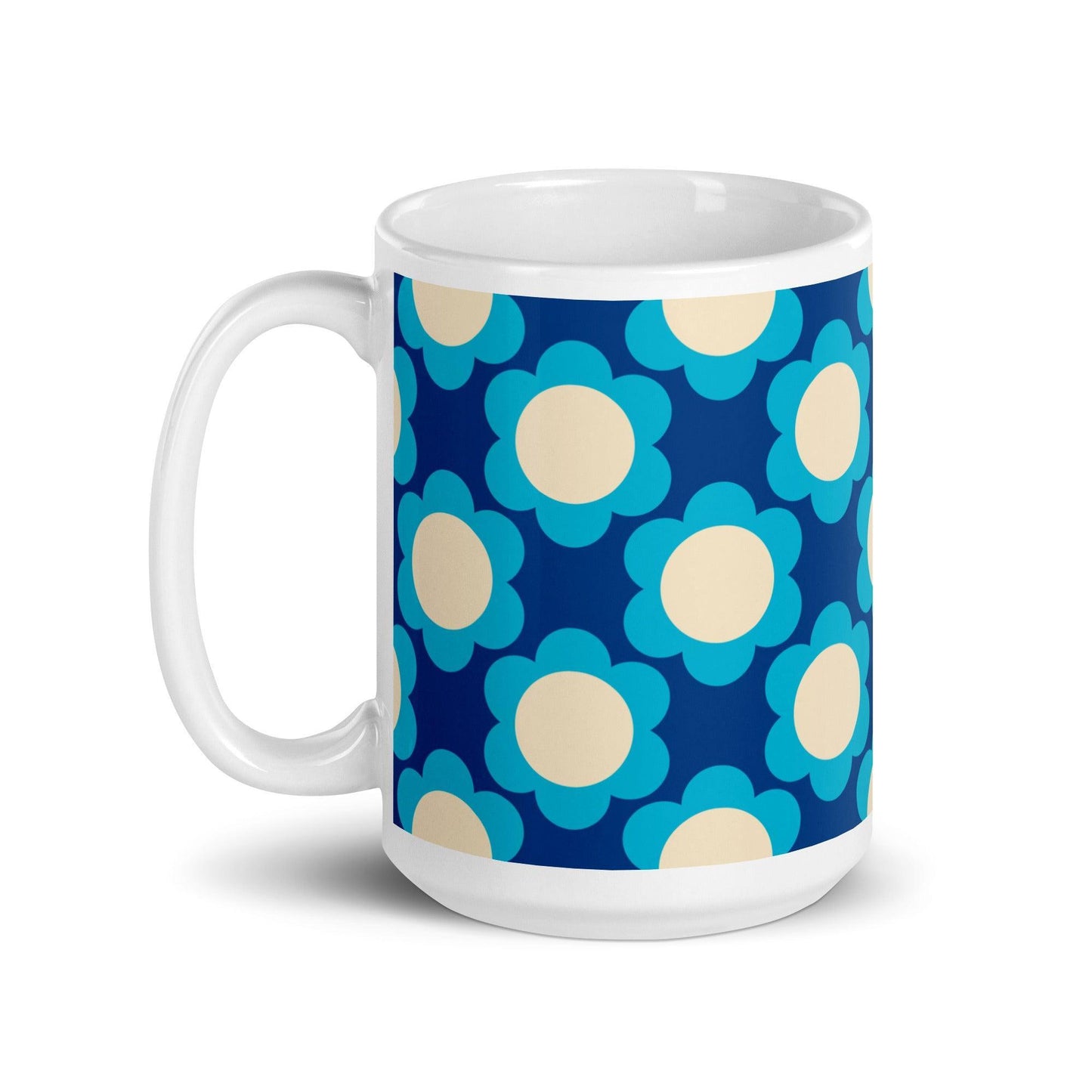 Mug - ELLIE blue - Classic floral print