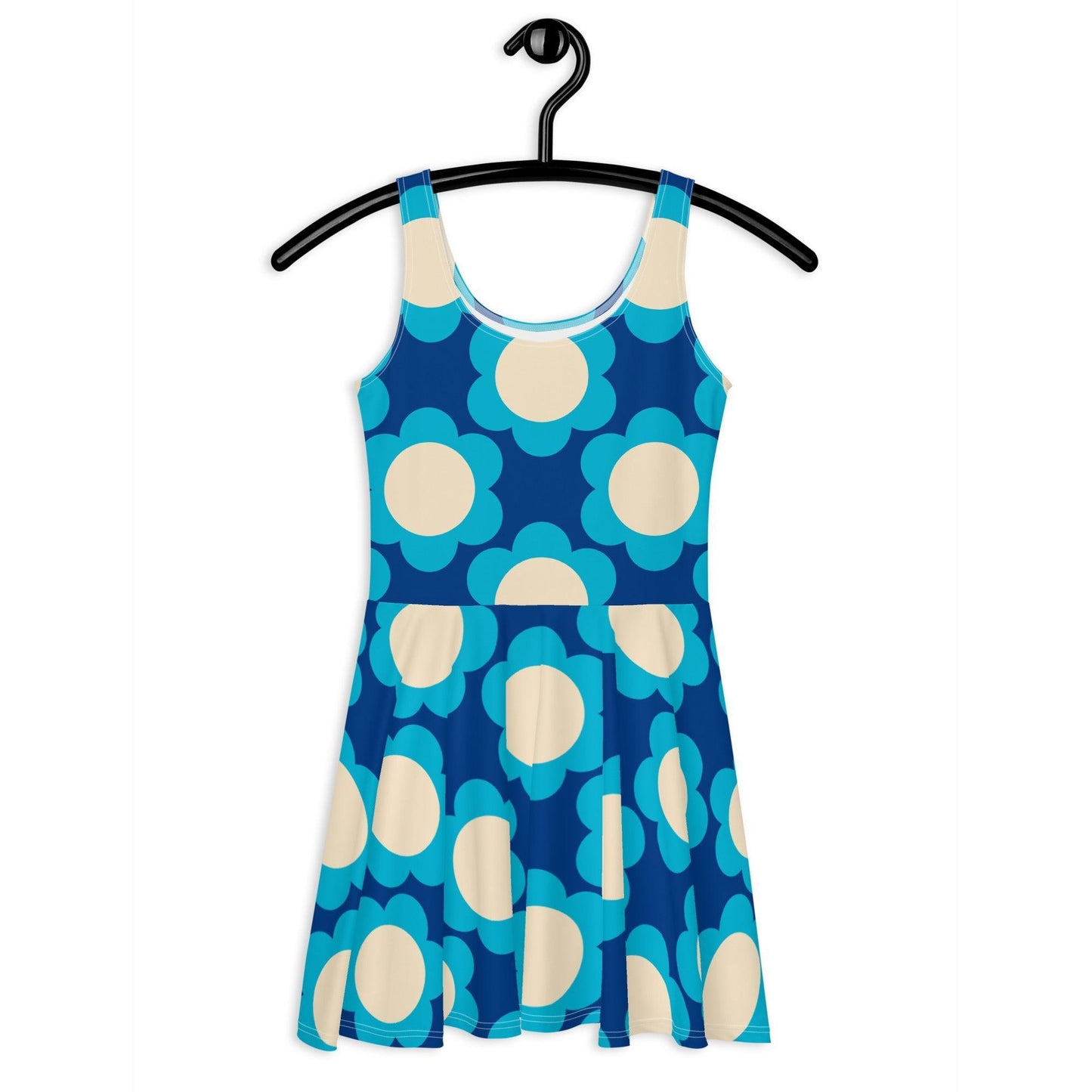 Skater dress - ELLIE blue - Classic floral print 3XL