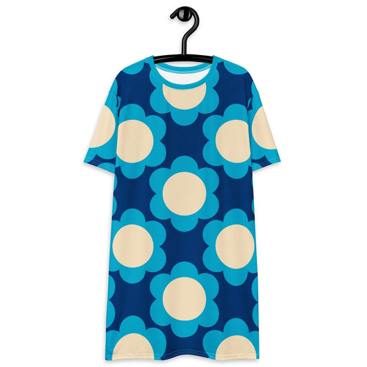 T-shirt dress - ELLIE blue - Classic floral print 6XL