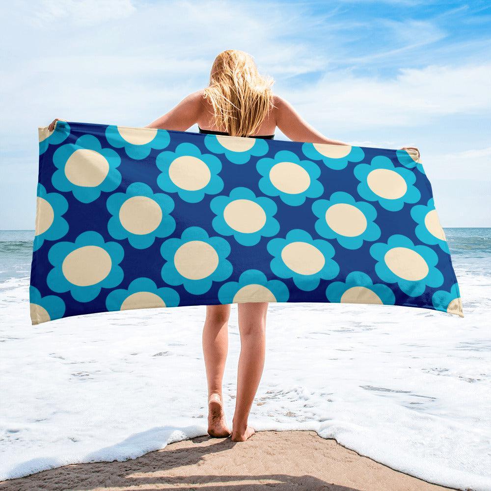 Towel - ELLIE blue - Classic floral print Default Title