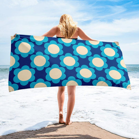 Towel - ELLIE blue - Classic floral print Default Title