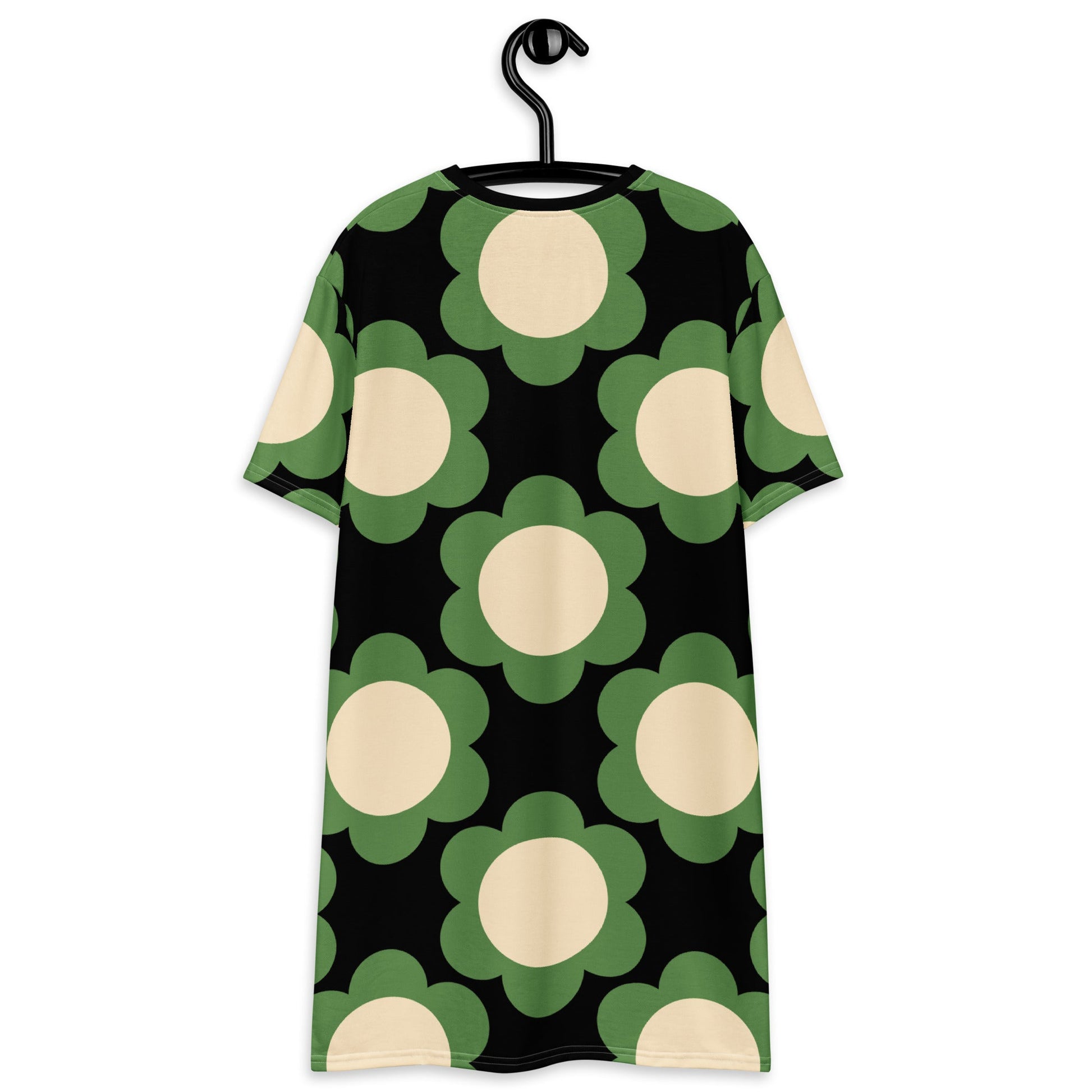 T-shirt dress - ELLIE green black - Classic floral print