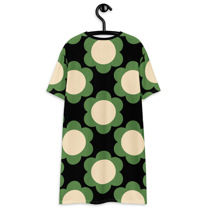 T-shirt dress - ELLIE green black - Classic floral print