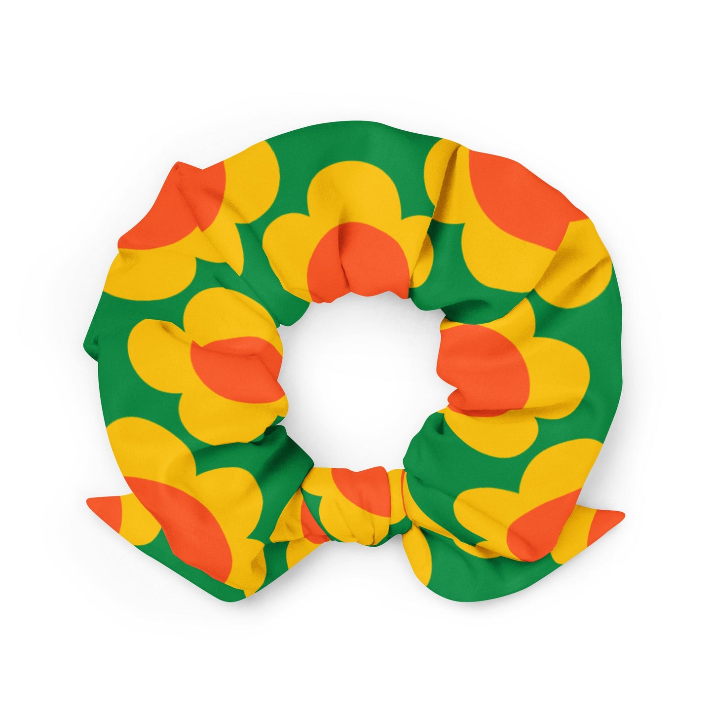 Scrunchie - ELLIE green - Classic floral print