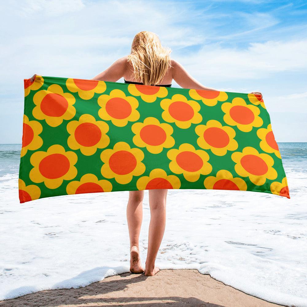 Towel - ELLIE green - Classic floral print Default Title