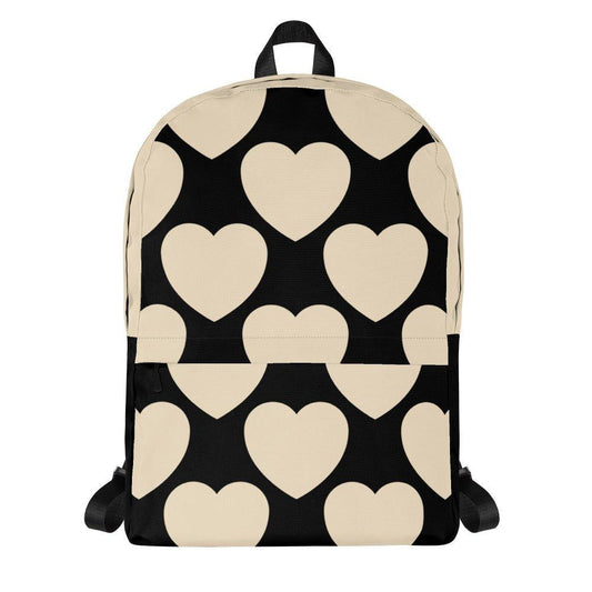 Backpack - ELLIE LOVE black - Bold heart print Default Title