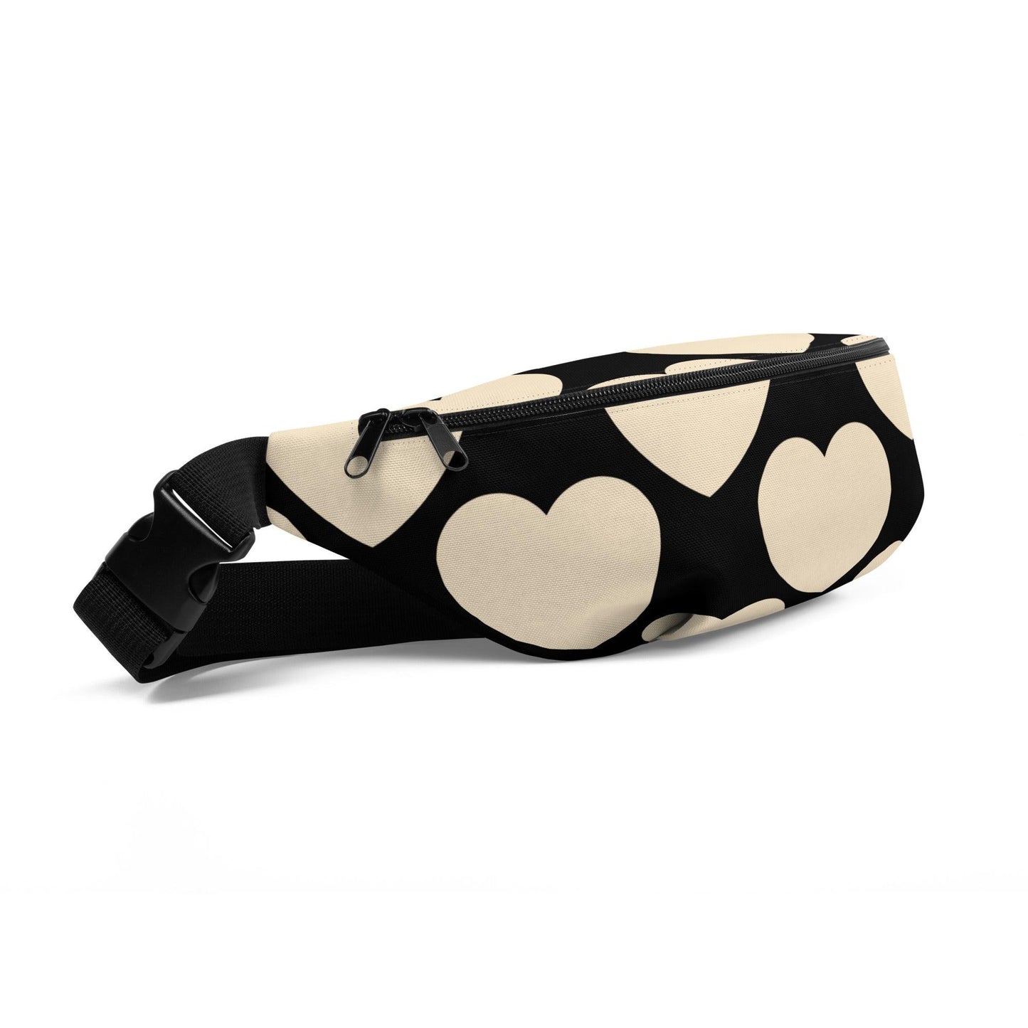 Fanny pack - ELLIE LOVE black - Bold heart print