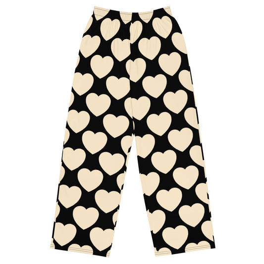 Pants - ELLIE LOVE black - Bold Heart Print