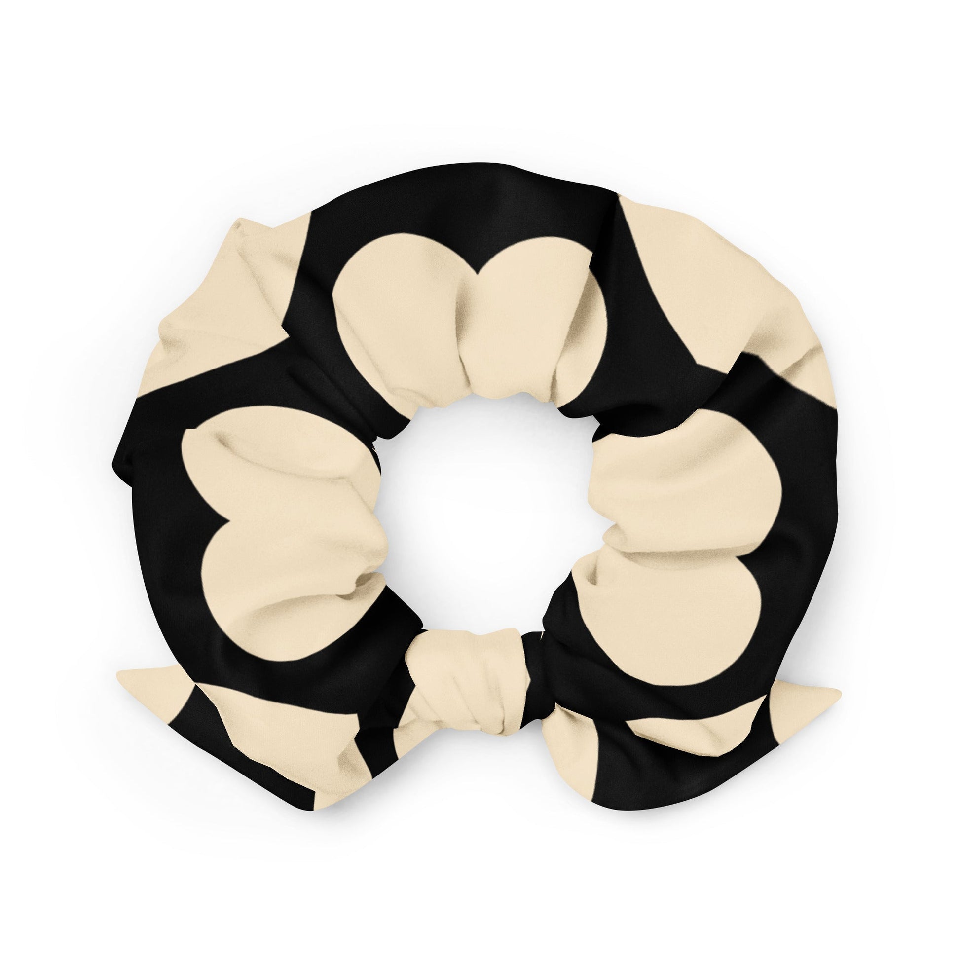 Scrunchie - ELLIE LOVE black - Bold heart print