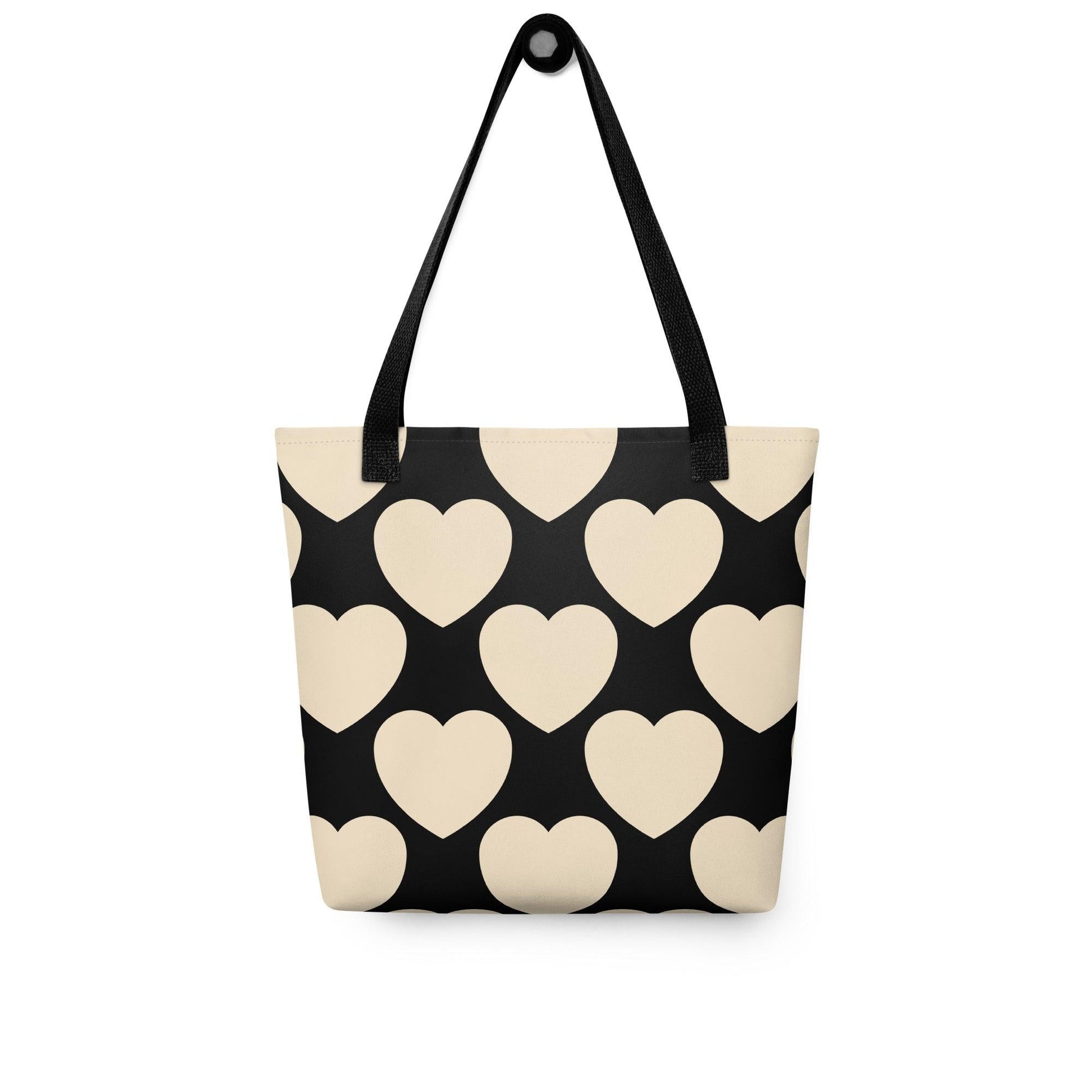 Tote bag - ELLIE LOVE black - Bold heart print Default Title