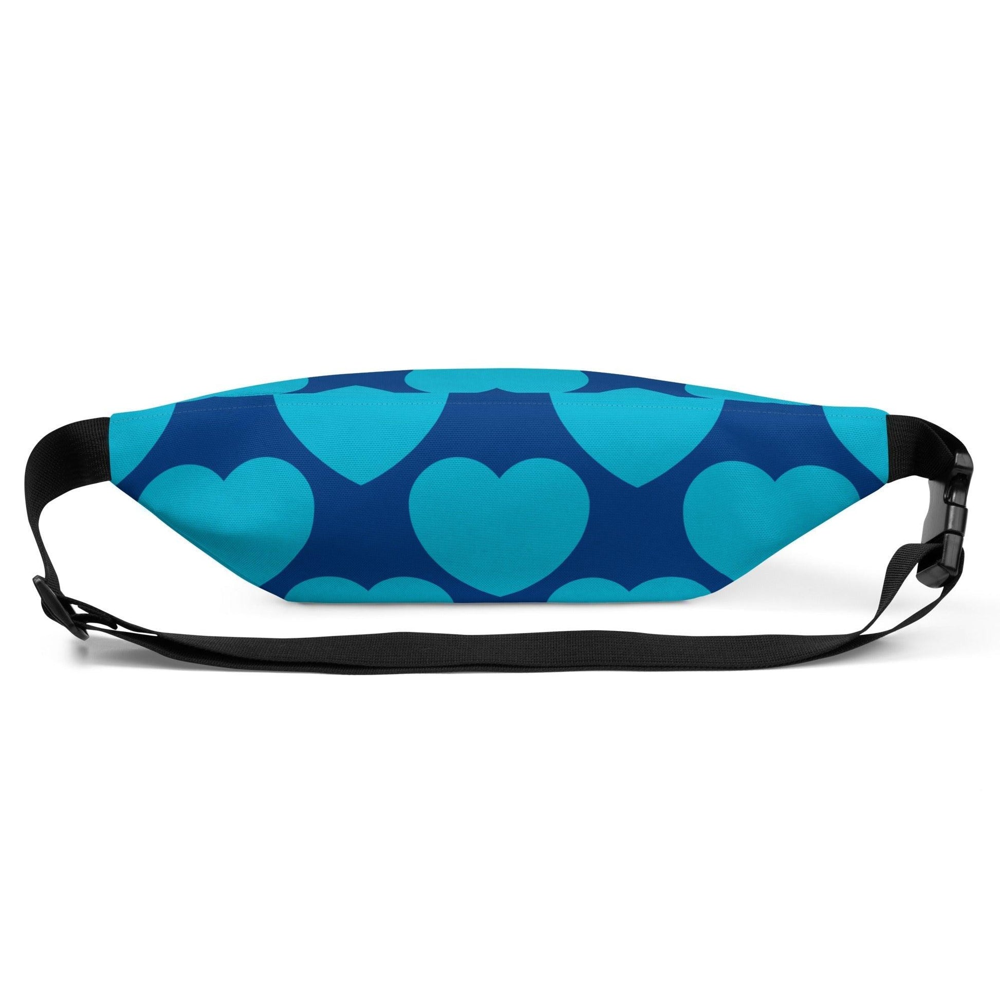 Fanny pack - ELLIE LOVE blue - Bold heart print