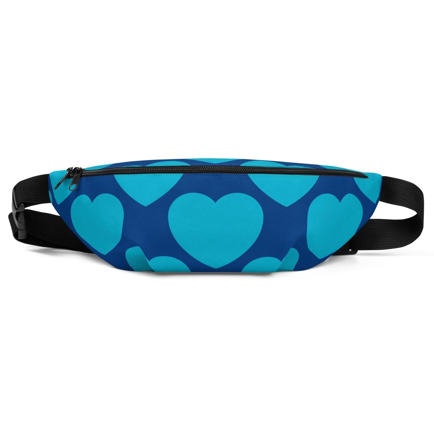 Fanny pack - ELLIE LOVE blue - Bold heart print M
