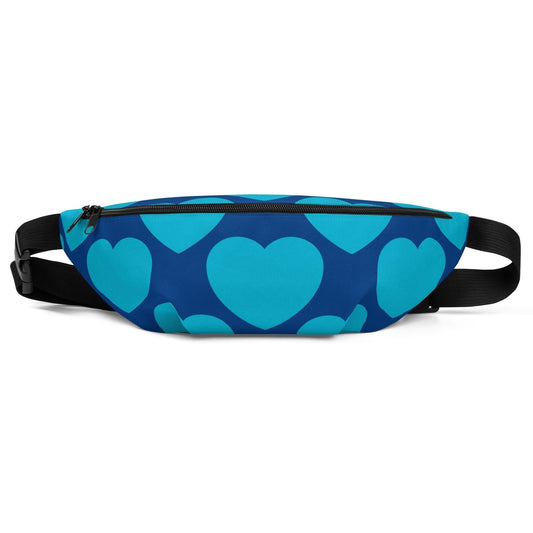 Fanny Pack - ELLIE LOVE blue - Bold Heart Print