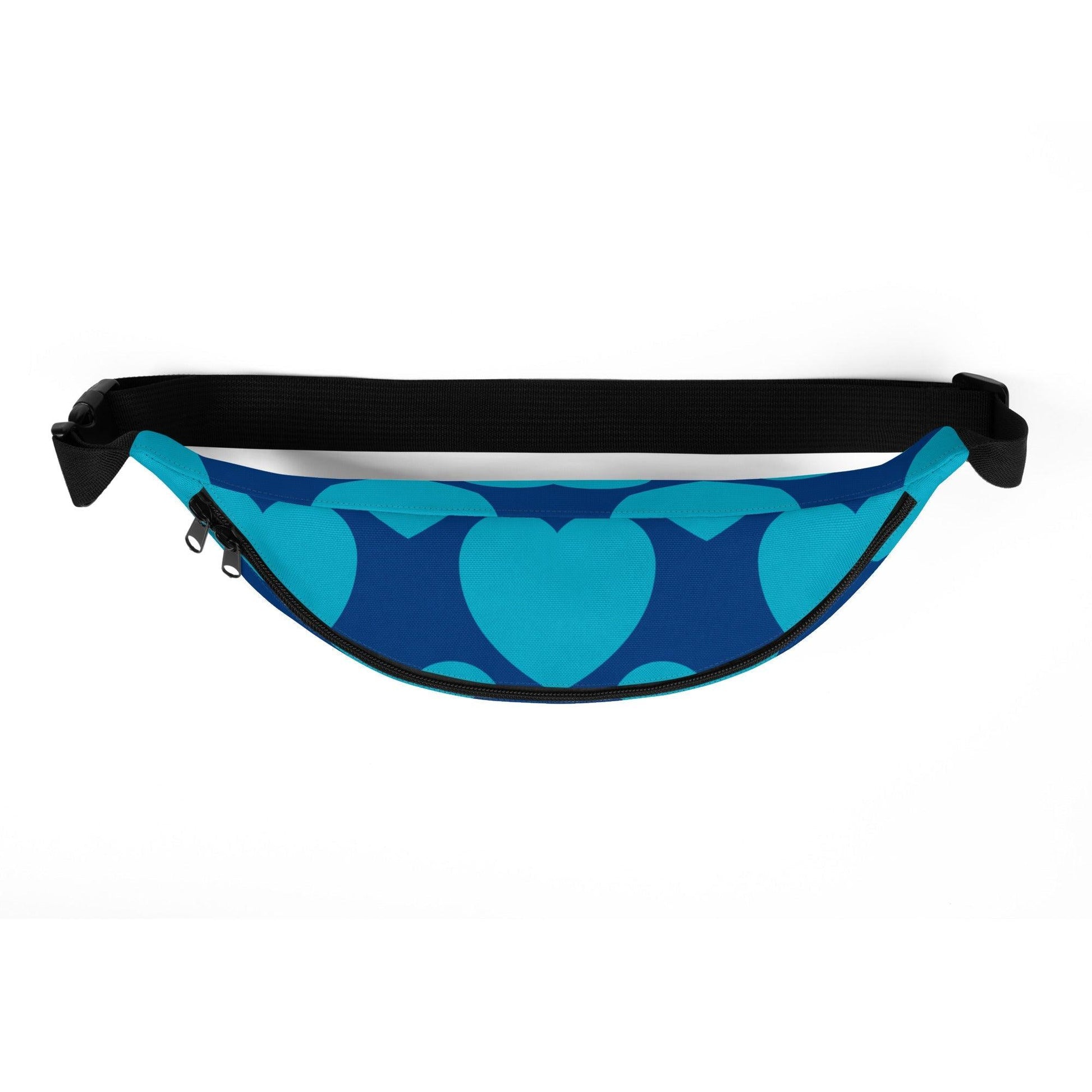 Fanny pack - ELLIE LOVE blue - Bold heart print