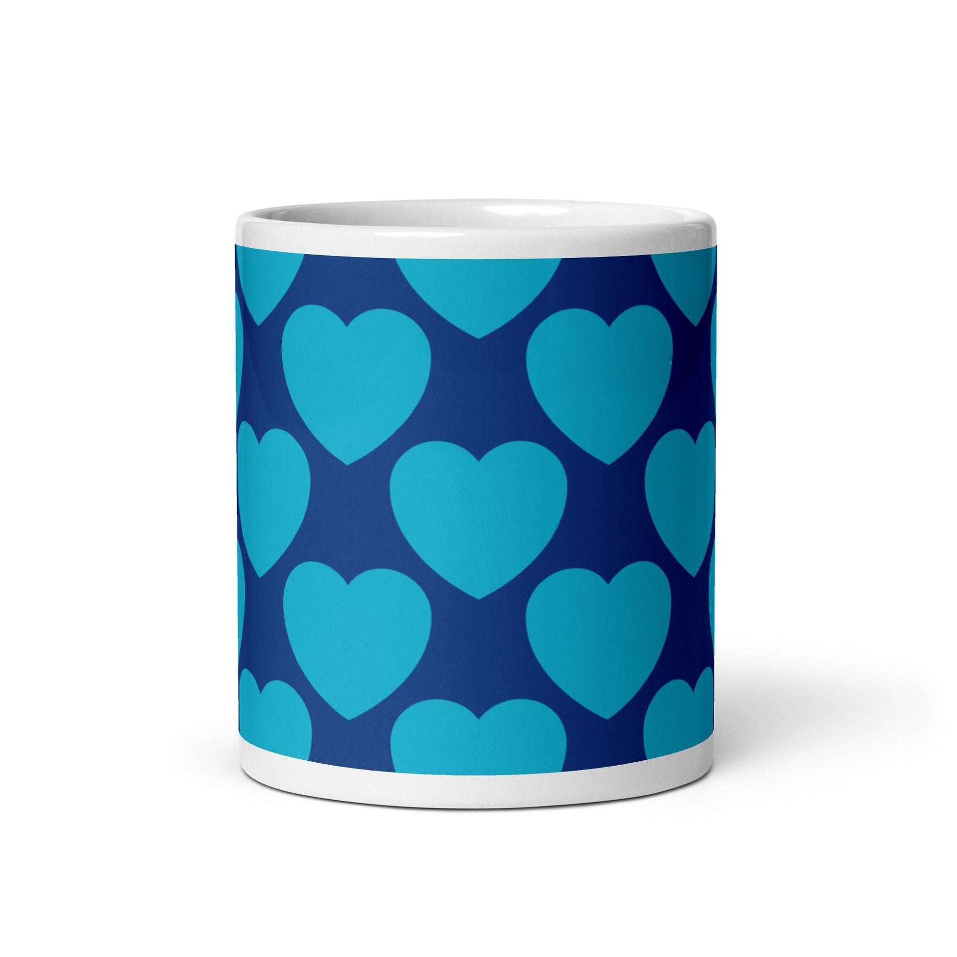 Mug - ELLIE LOVE blue - Bold heart print