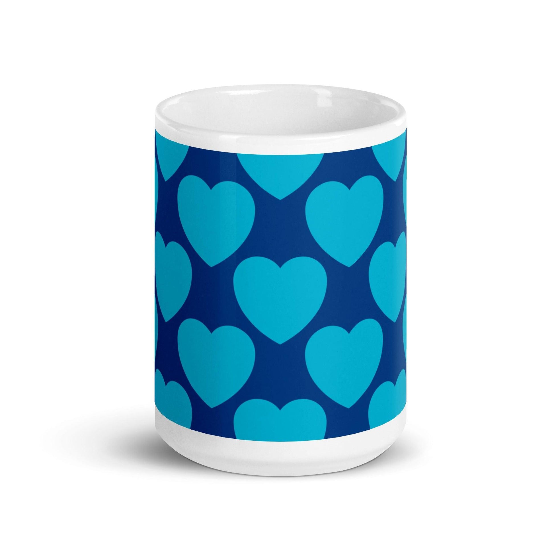 Mug - ELLIE LOVE blue - Bold heart print