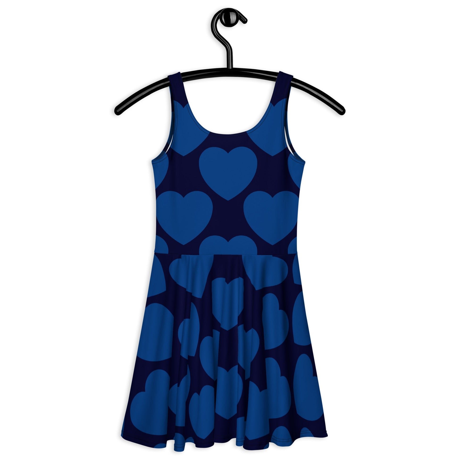 Skater dress - ELLIE LOVE dark blue - Bold heart print