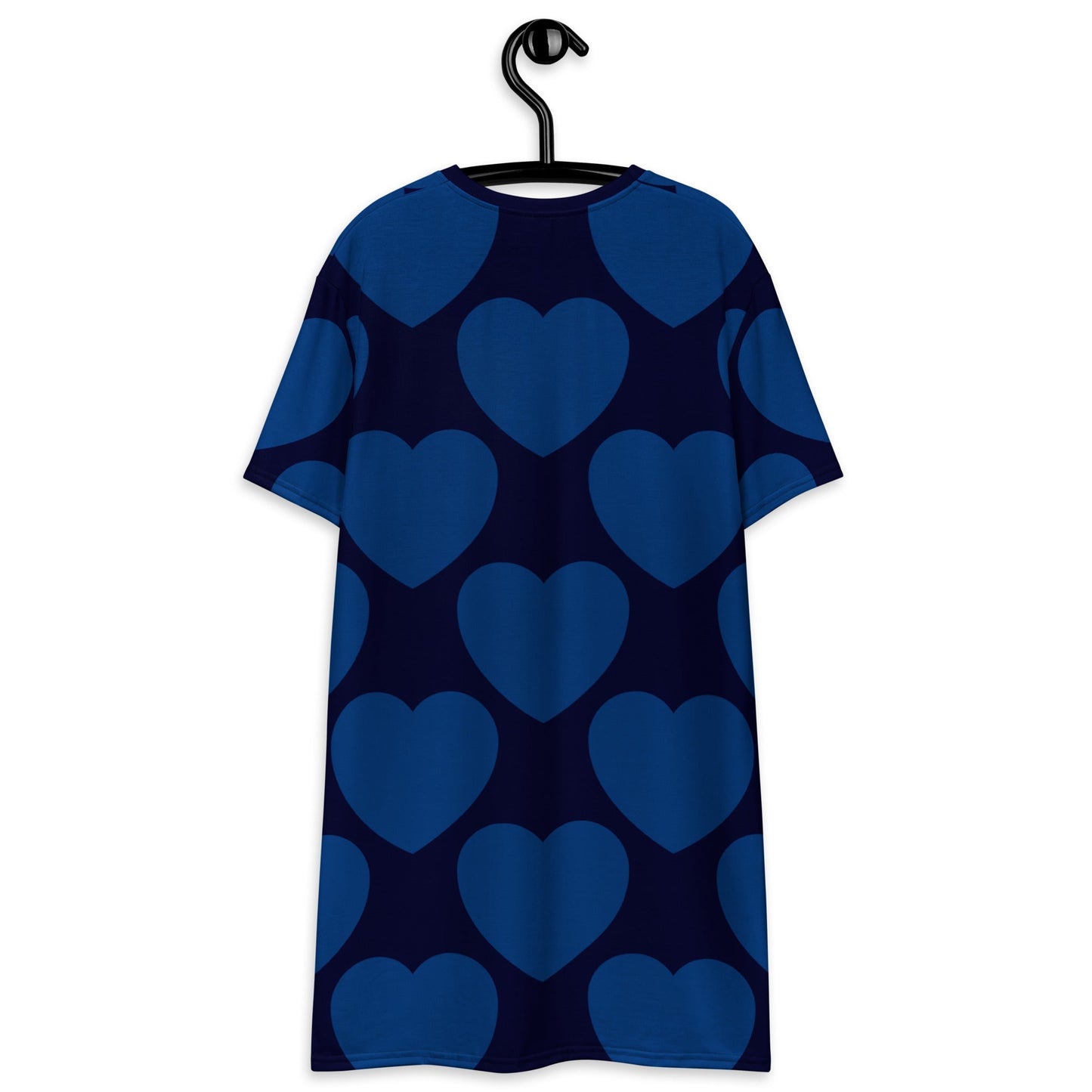 T-shirt dress - ELLIE LOVE dark blue - Bold heart print