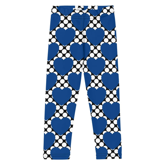 Kids' Leggings - ELLIE LOVE DOT blue black - Bold Heart Print