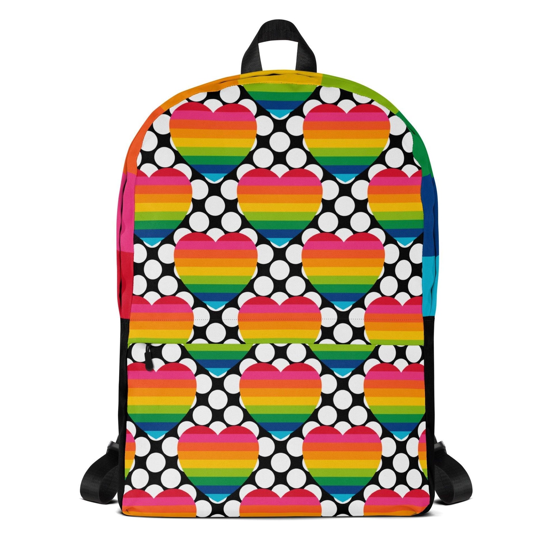 Backpack - ELLIE LOVE DOT rainbow - Bold heart print Default Title
