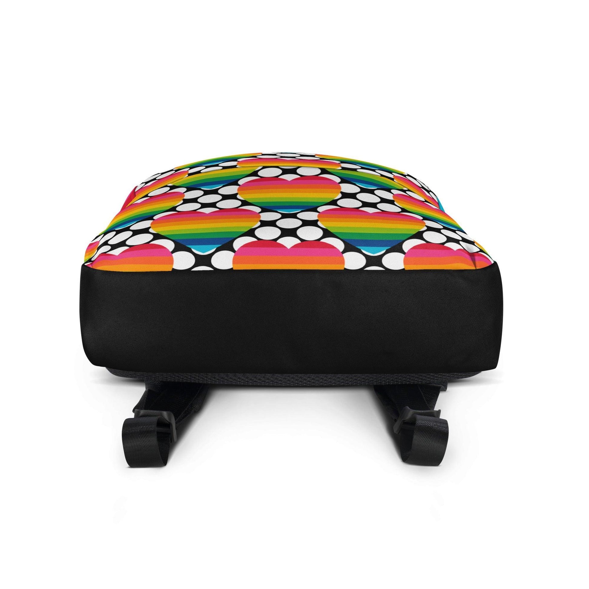 Backpack - ELLIE LOVE DOT rainbow - Bold heart print