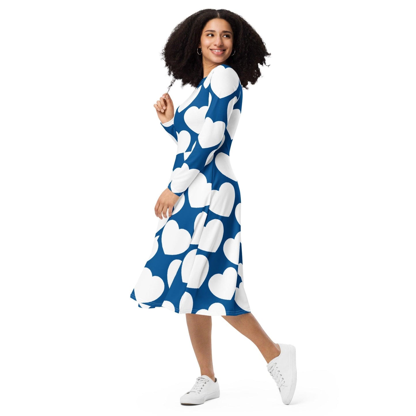 Midi dress - ELLIE LOVE fin - Bold heart print 6XL