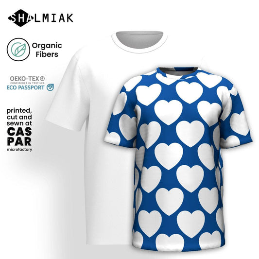 Organic cotton t-shirt - ELLIE LOVE fin - Bold heart print