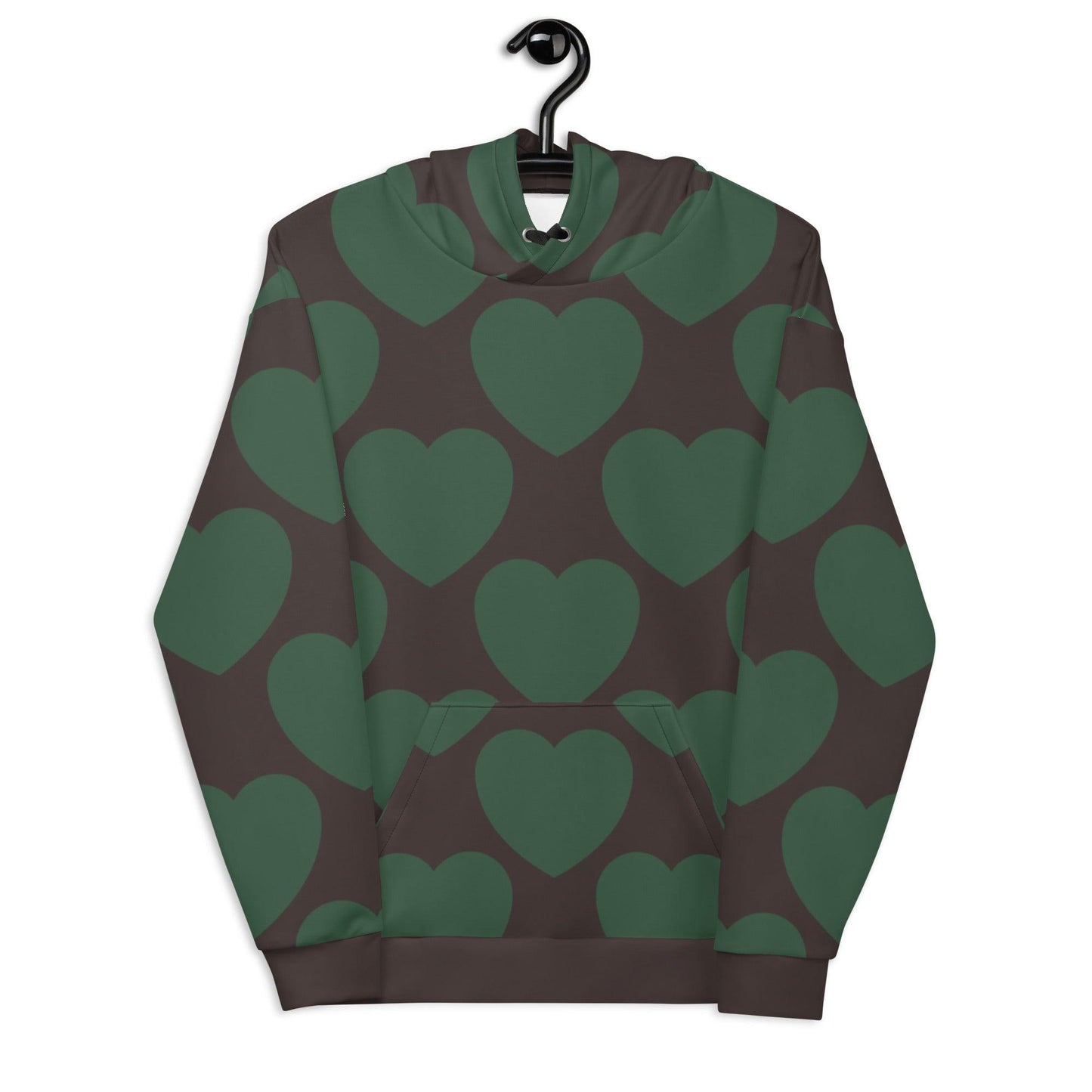 Hoodie - ELLIE LOVE forest - Bold heart print 6XL