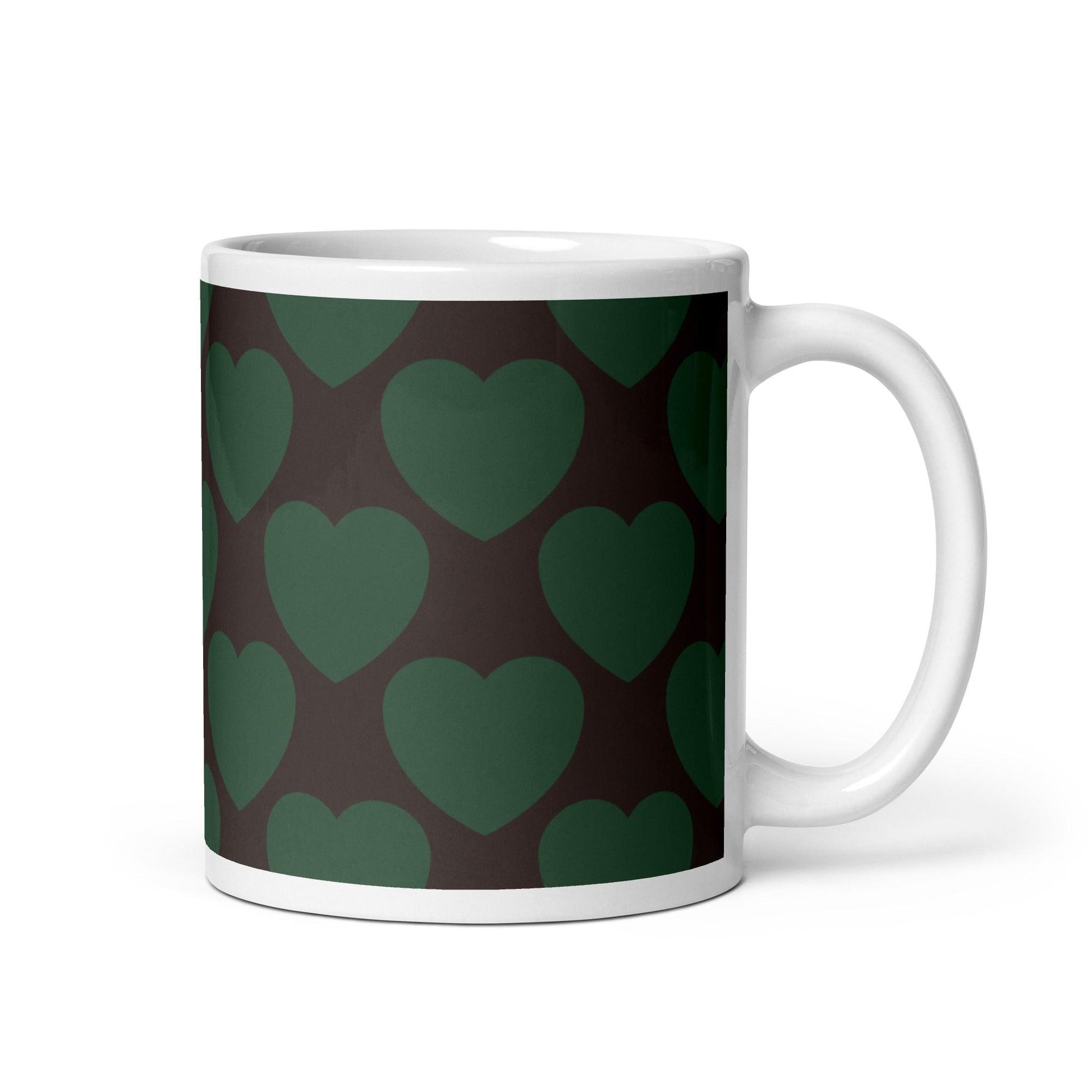 Mug - ELLIE LOVE forest - Bold heart print 11oz