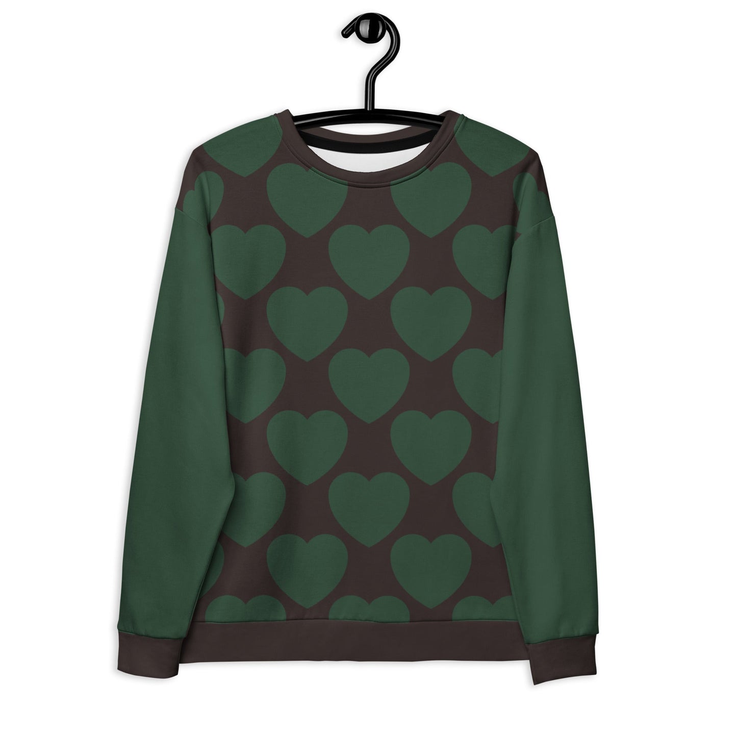 Sweatshirt - ELLIE LOVE forest - Bold heart print 3XL