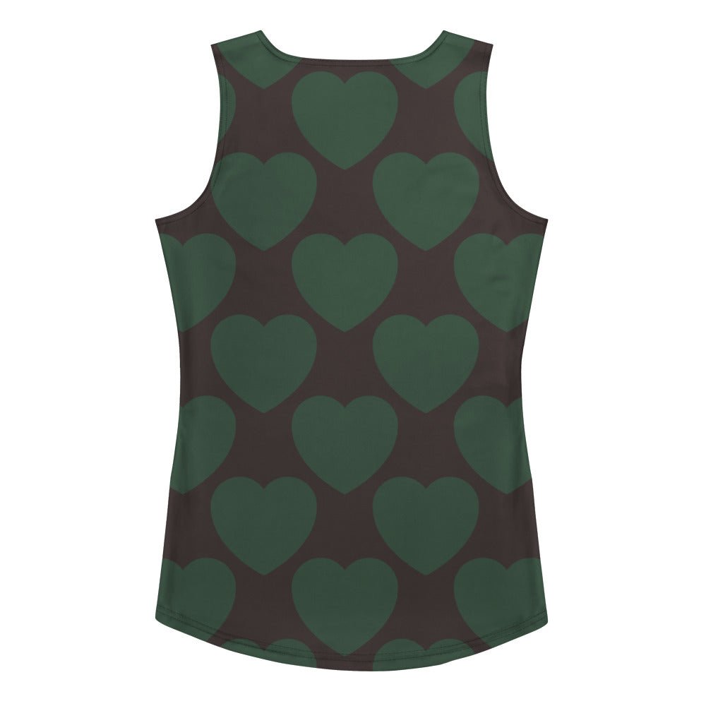 Tank top - ELLIE LOVE forest - Bold heart print XL