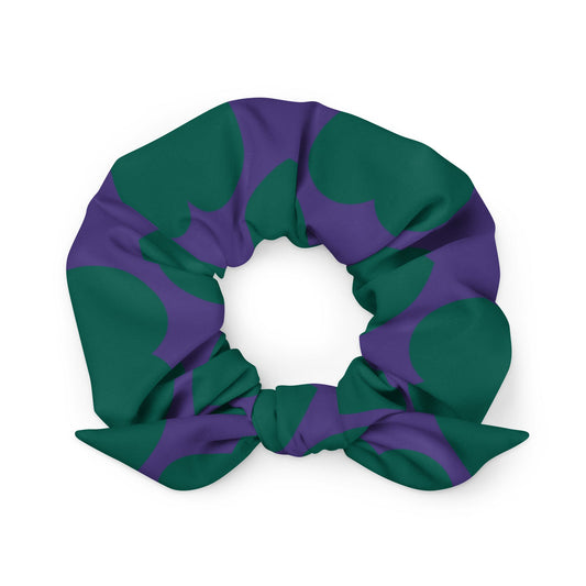 Scrunchie - ELLIE LOVE green purple - Bold heart print Default Title