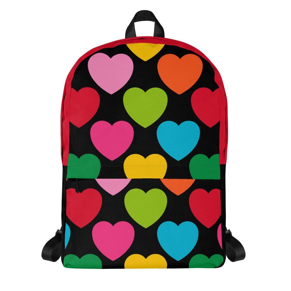 Backpack - ELLIE LOVE mix black - Bold heart print Default Title