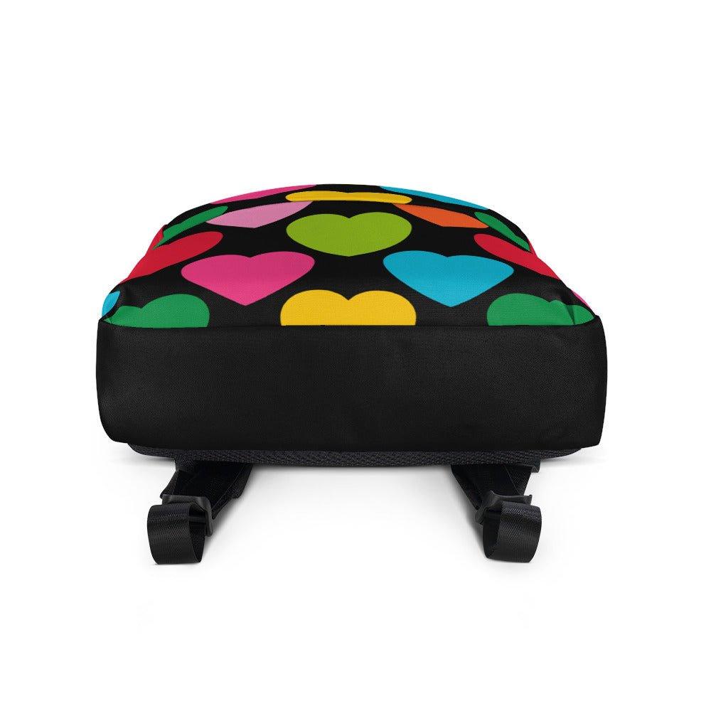 Backpack - ELLIE LOVE mix black - Bold heart print