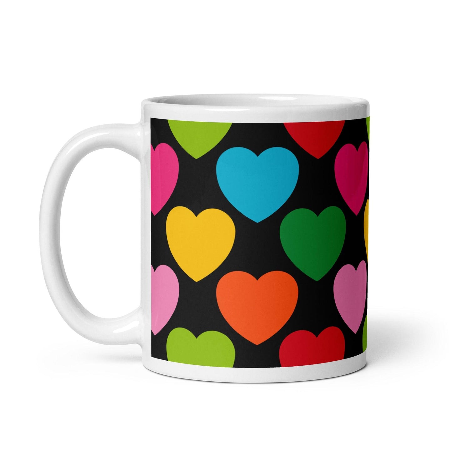 Mug - ELLIE LOVE mix black - Bold heart print