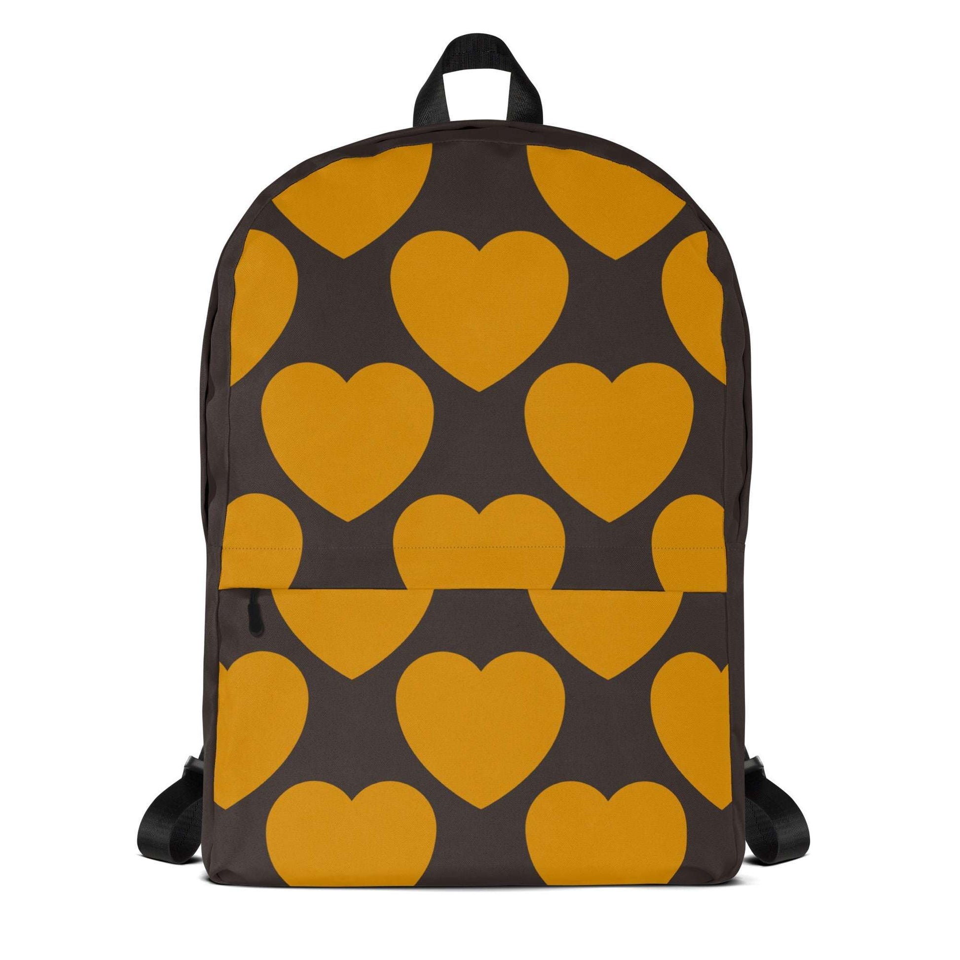 Backpack - ELLIE LOVE orange brown - Bold heart print Default Title