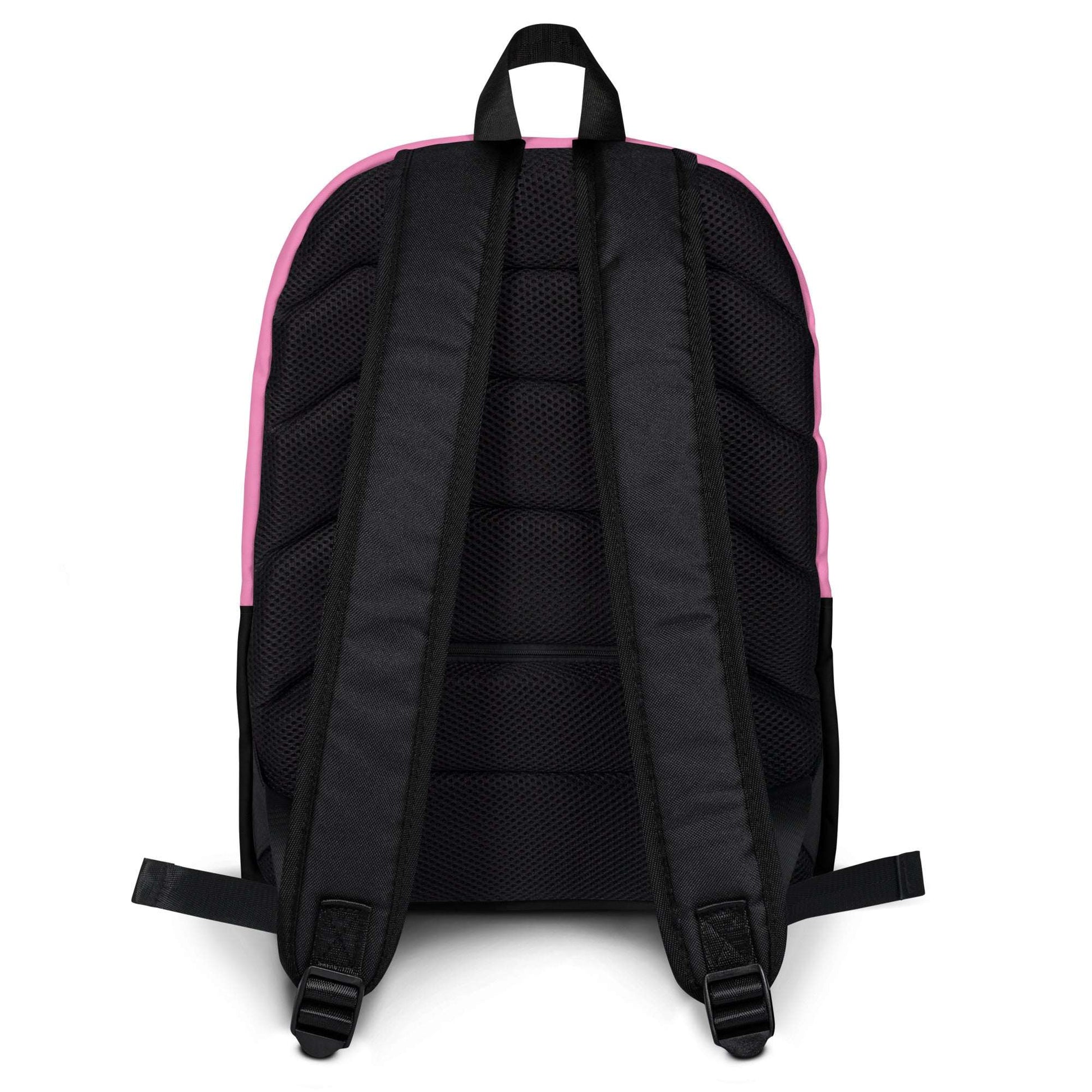 Backpack - ELLIE LOVE pink grey - Bold heart print