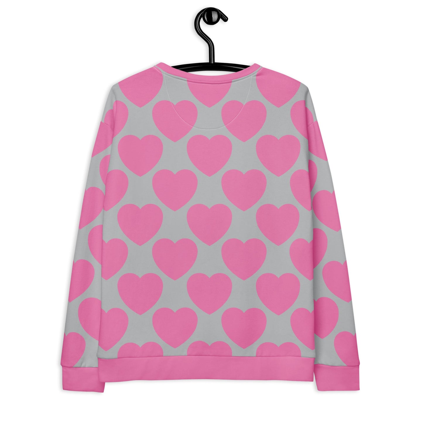 Sweatshirt - ELLIE LOVE pink grey - Bold heart print