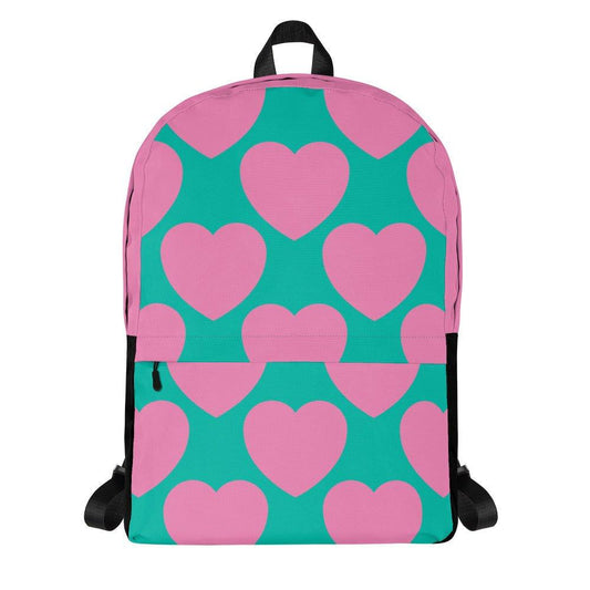Backpack - ELLIE LOVE pink mint - Bold heart print Default Title